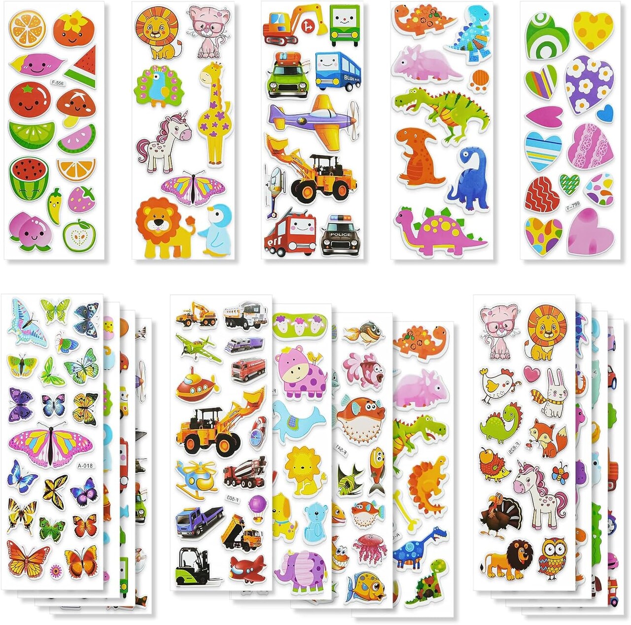 24 Sheets 500 + Stickers for Kids, Toddlers 2,3,4 Years Old, Teacher Reward Stickers